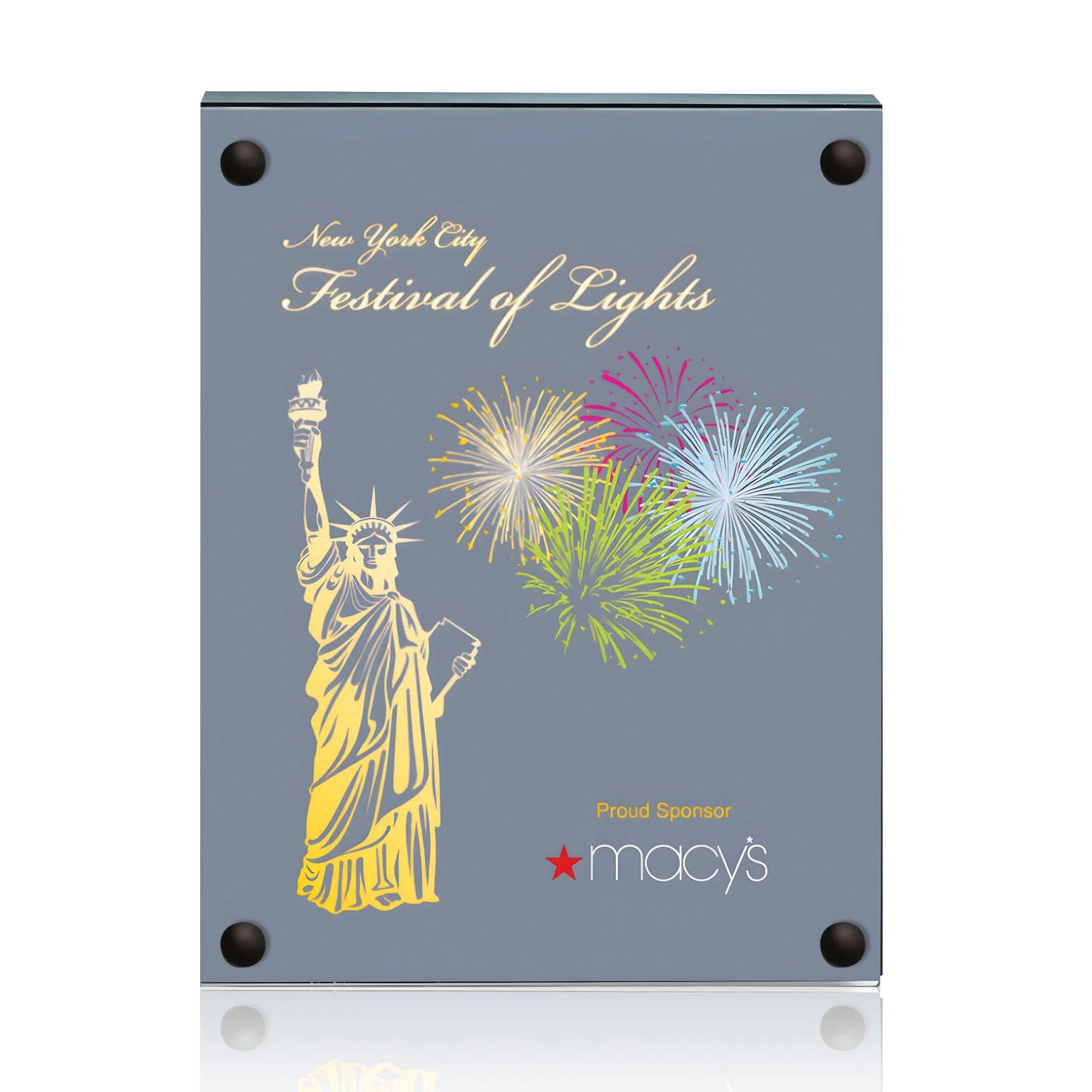 Branded Jade Glass Wall Plaque with Colored Laminate Backing for team milestone celebrations