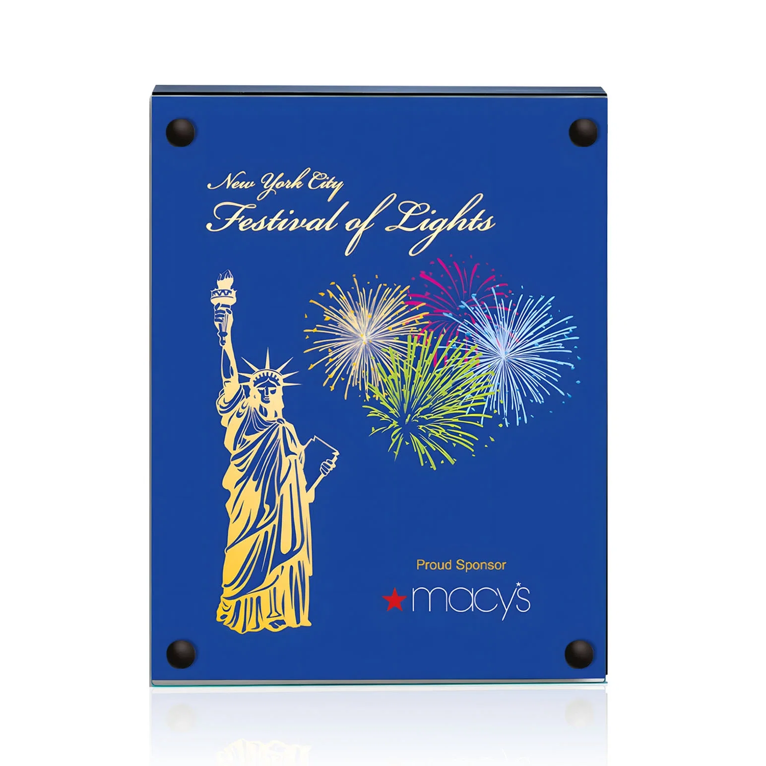 Custom printed Jade Glass Wall Plaque with Colored Laminate Backing for team milestone celebrations