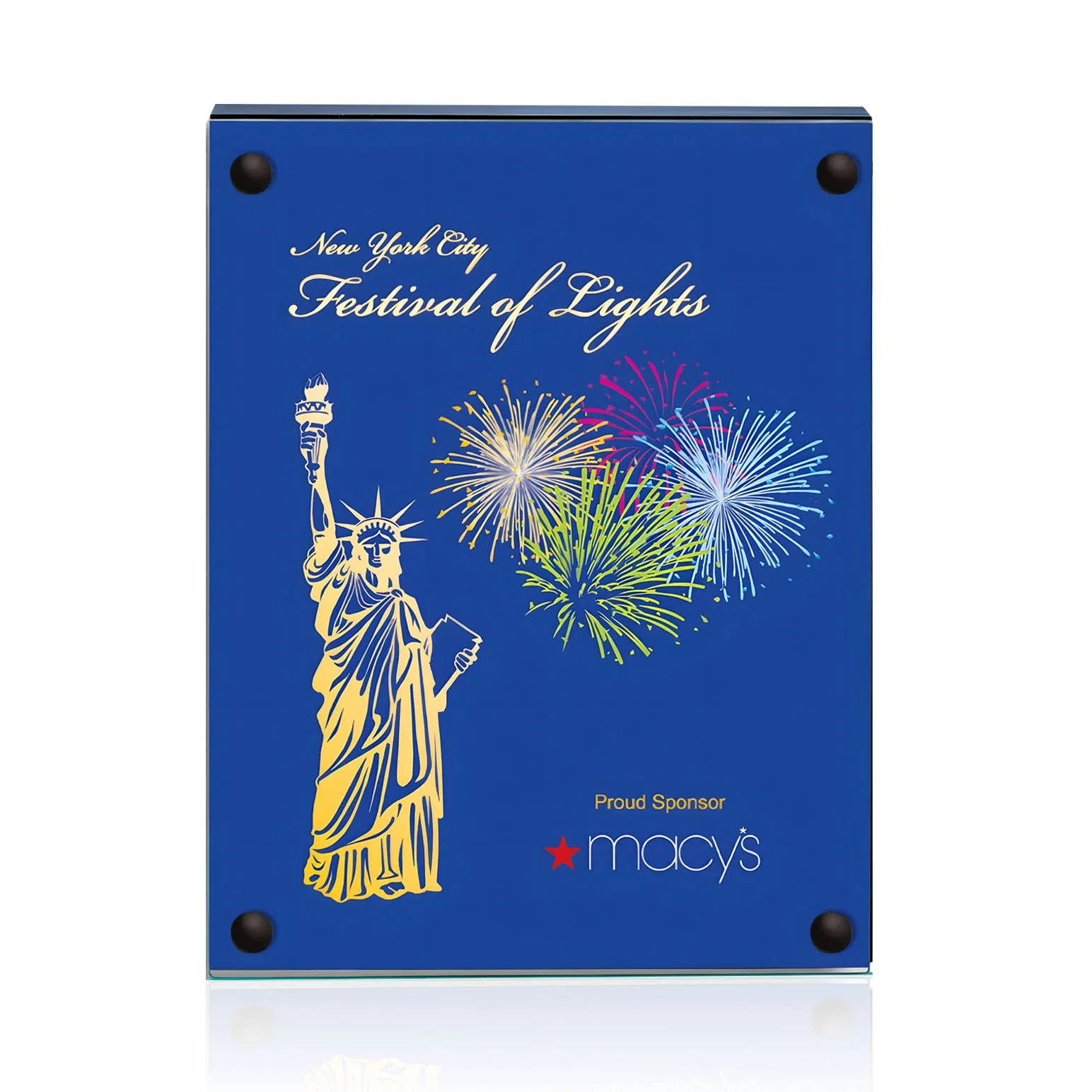 Custom printed Jade Glass Wall Plaque with Colored Laminate Backing for donor appreciation