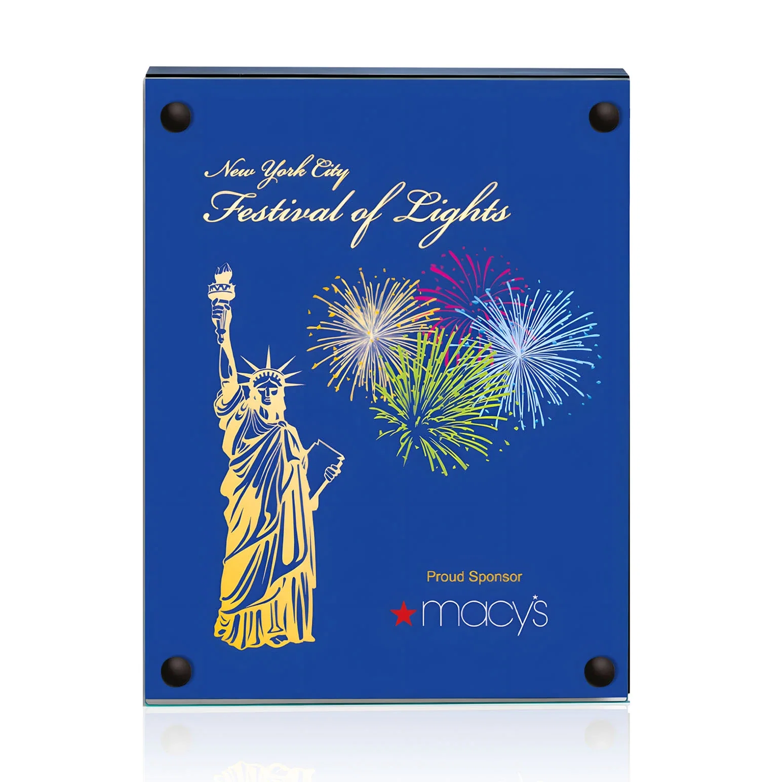 Custom printed Jade Glass Wall Plaque with Colored Laminate Backing for graduation ceremonies