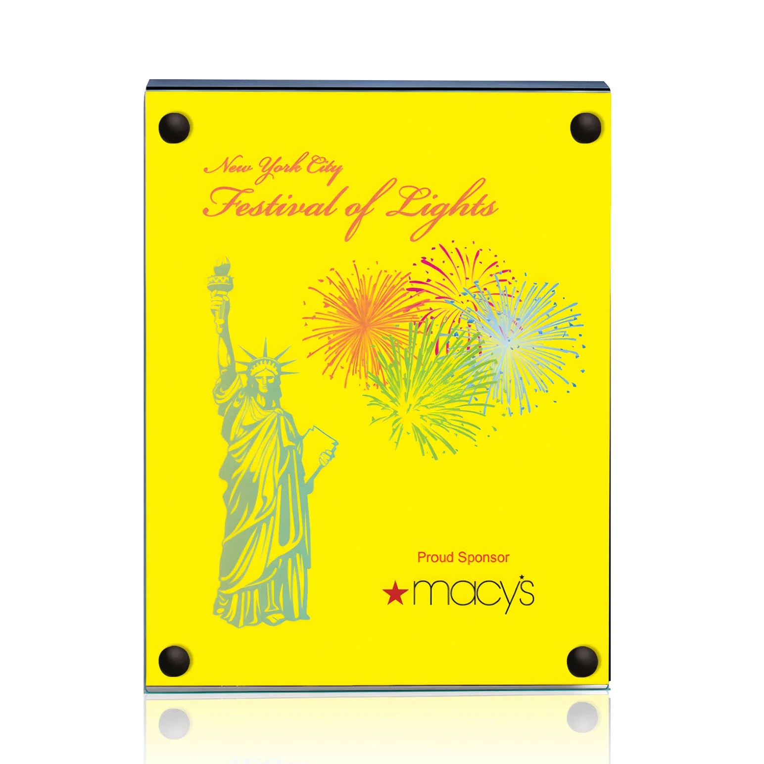 Custom Jade Glass Wall Plaque with Colored Laminate Backing for team milestone celebrations