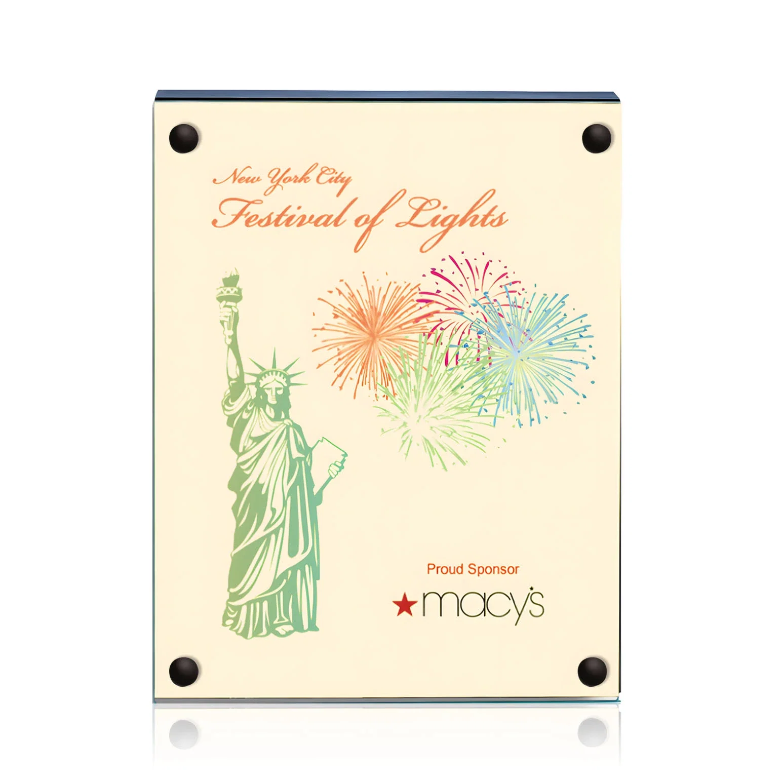 Customized Jade Glass Wall Plaque with Colored Laminate Backing for graduation ceremonies