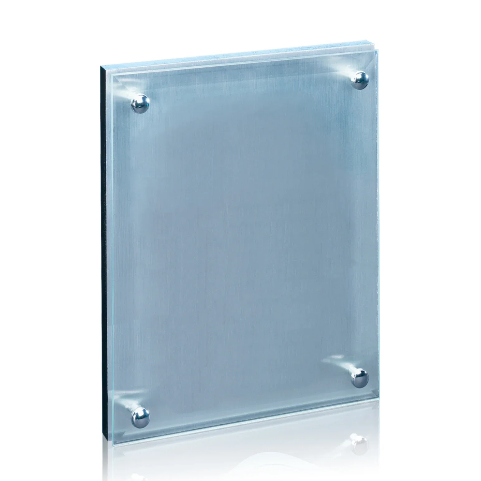 Personalized Jade Glass Wall Plaque with Metallic Aluminum Backing for retirement presentations