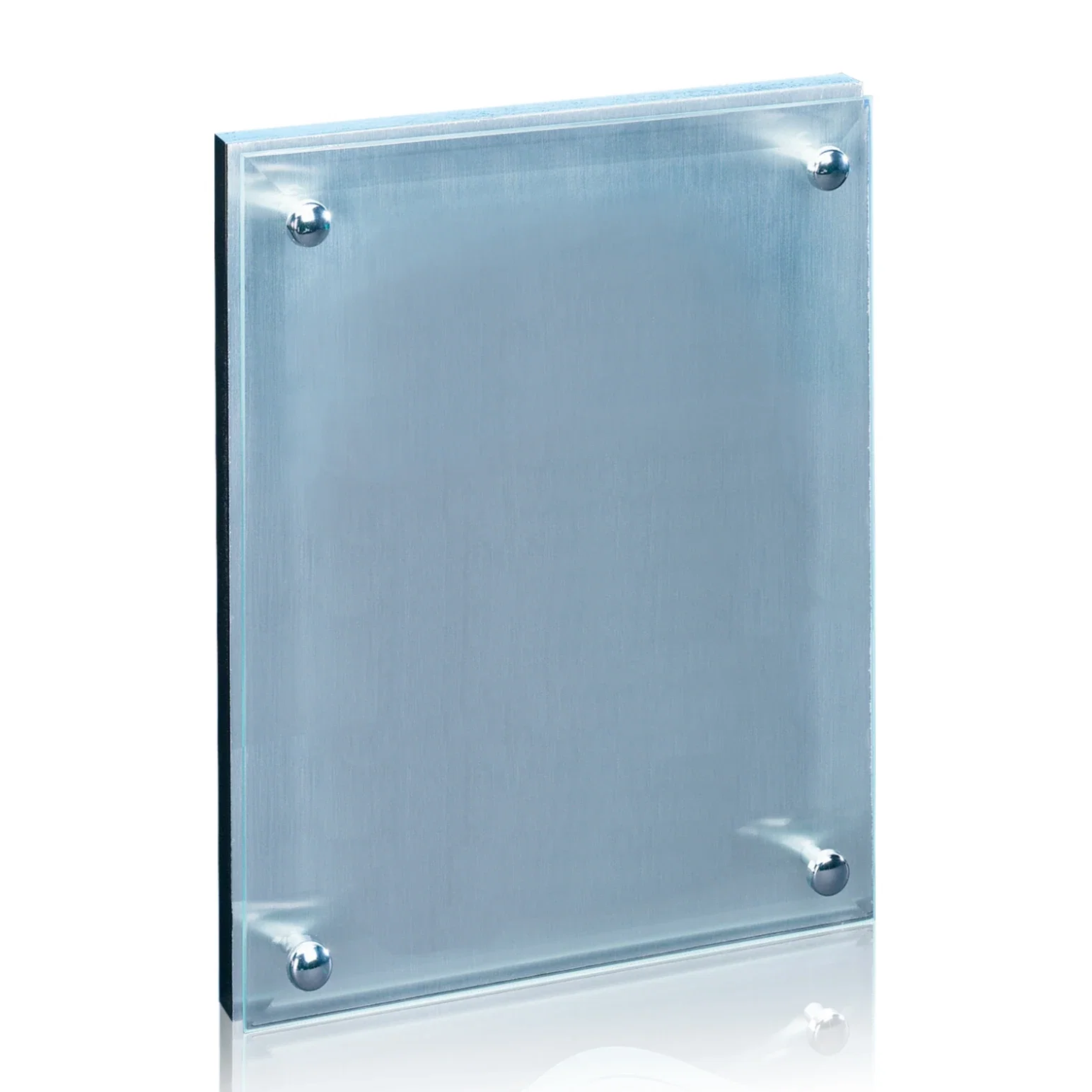 Personalized Jade Glass Wall Plaque with Metallic Aluminum Backing for donor appreciation