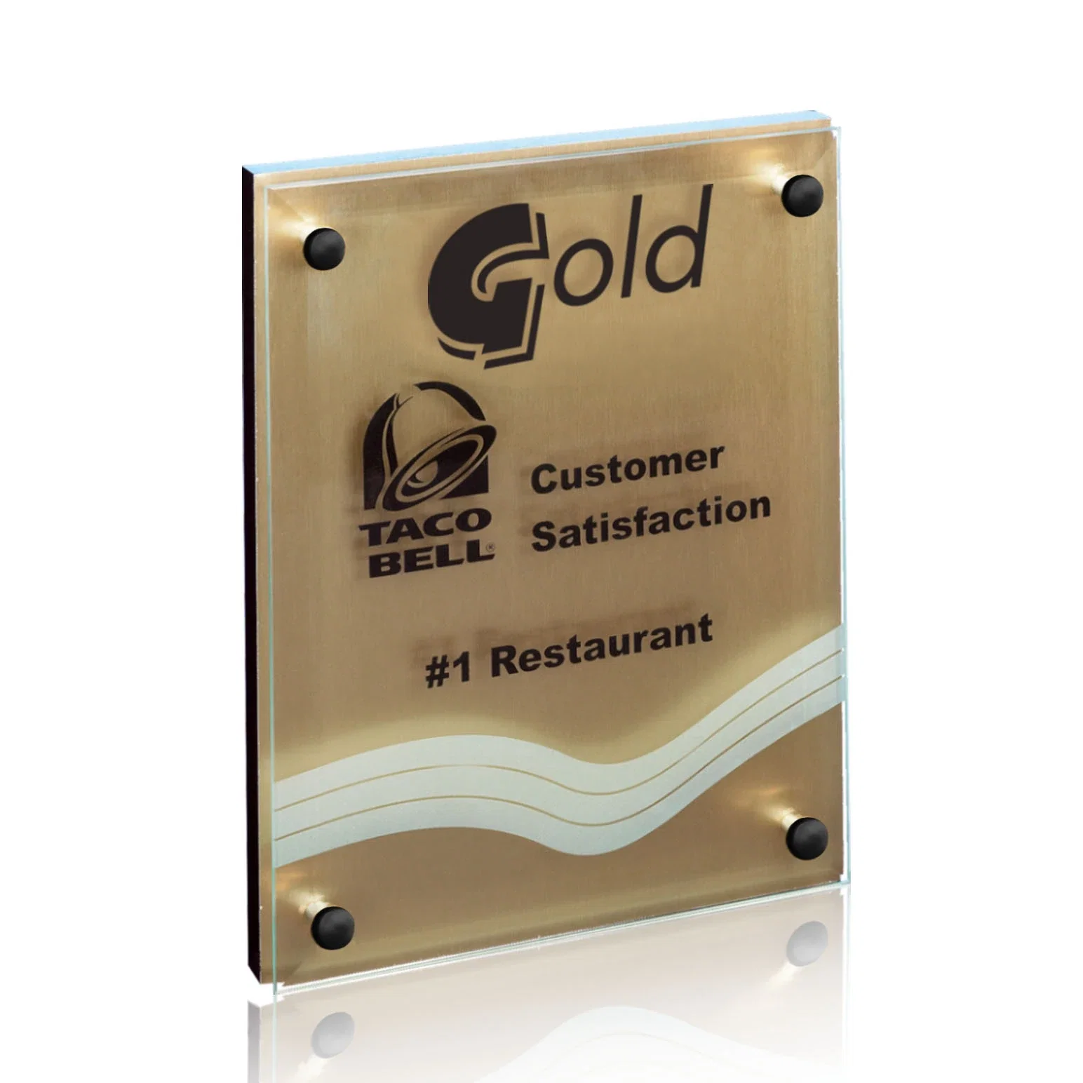 Custom Jade Glass Wall Plaque with Metallic Aluminum Backing for graduation ceremonies