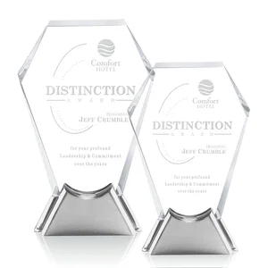 Sculpted Starfire Crystal Award on an Aluminum Base