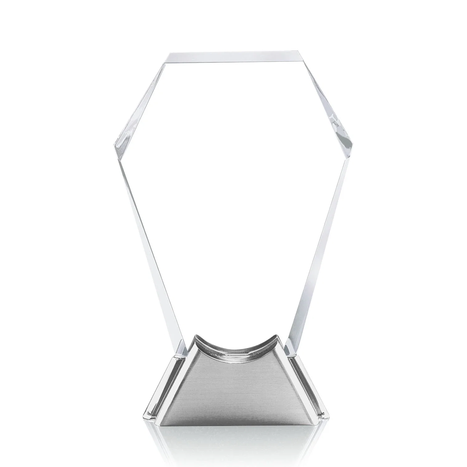 Custom Sculpted Starfire Crystal Award on an Aluminum Base, metal awards for sales achievement awards