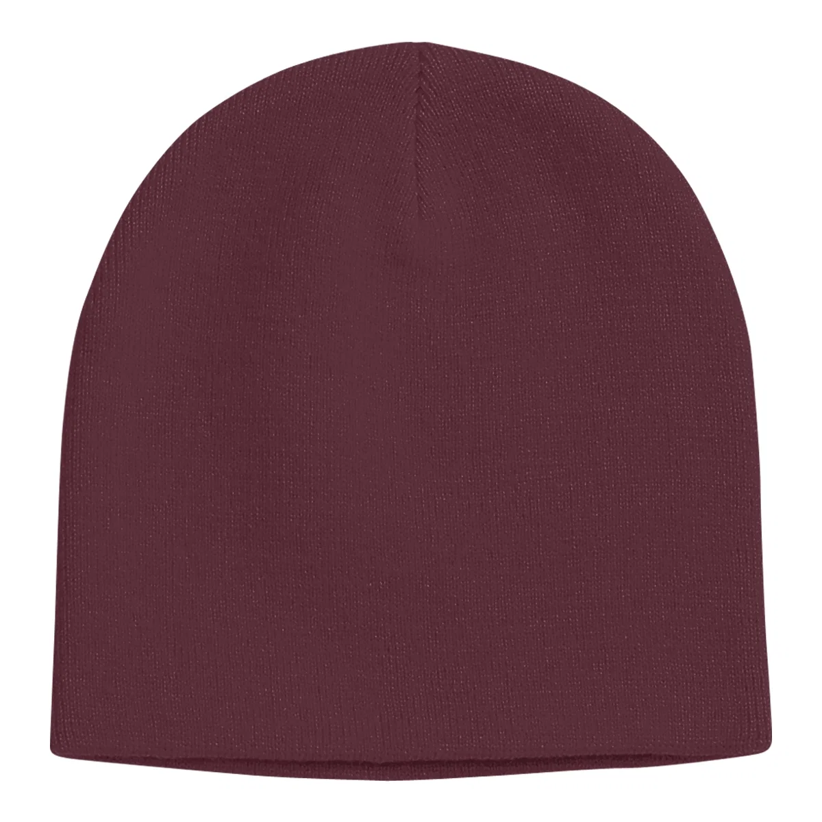 Rounded top of the knitted headwear