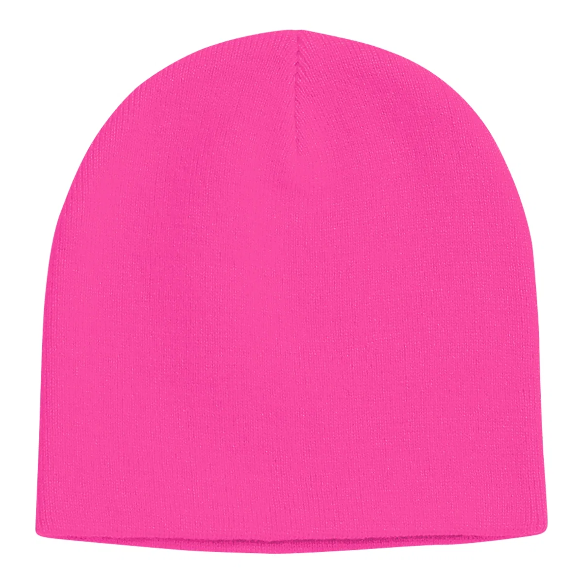 Knit hat resting on its side
