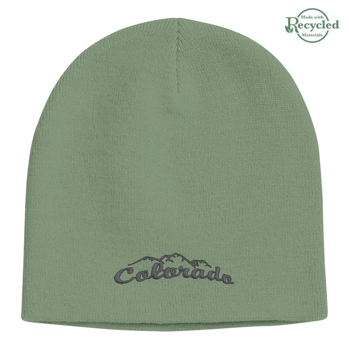 Angled shot of the beanie and its band