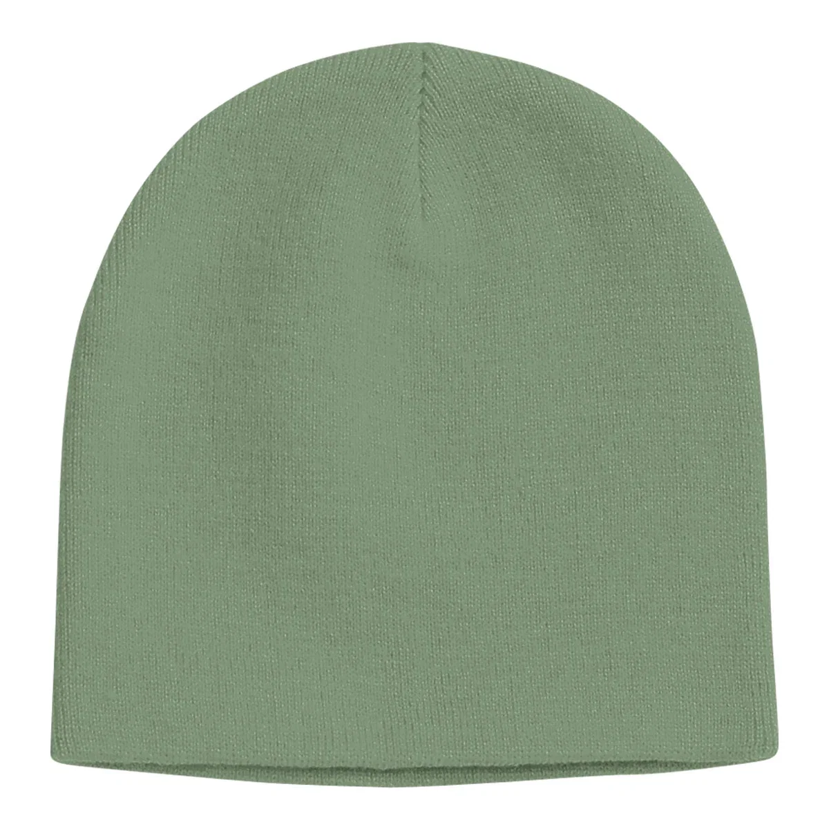 Overhead view of the folded knit hat