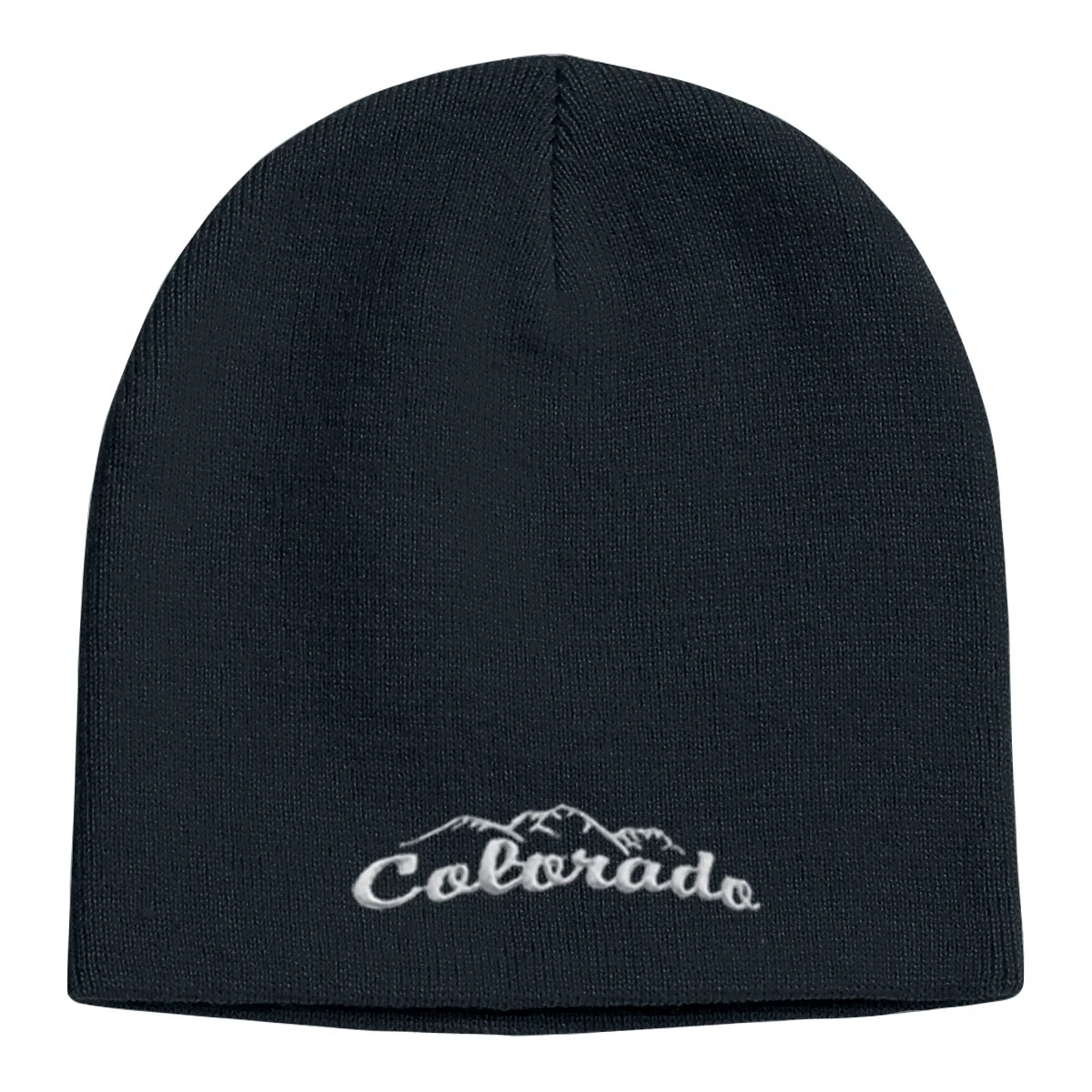 Royal blue beanie shown from the side