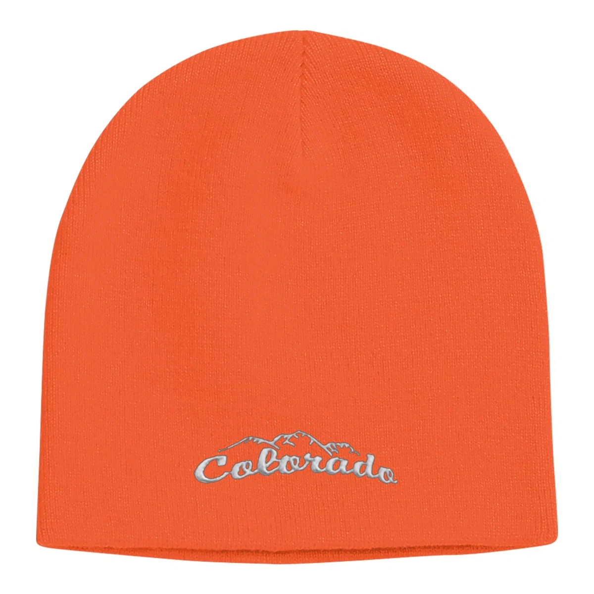 Maroon beanie viewed from a slight angle