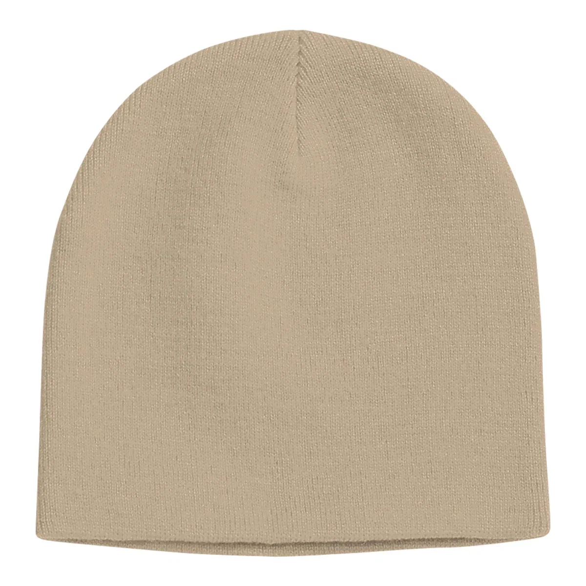 Brown knit cap shown in full
