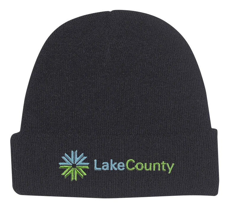 Knit beanie with a folded cuff at the brim