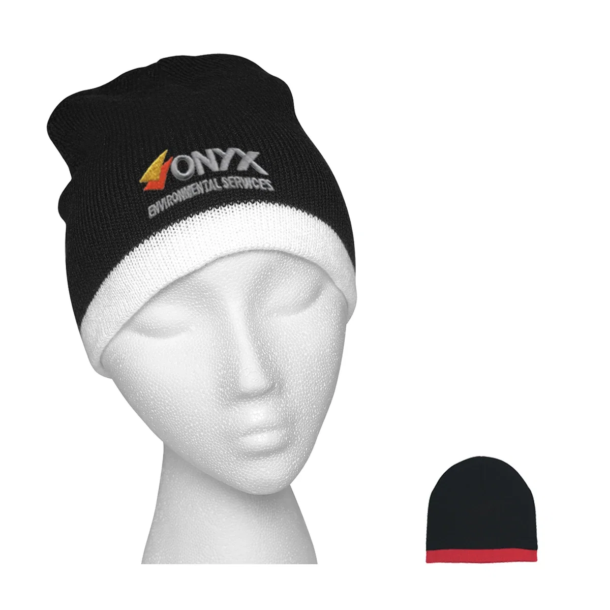 Embroidered logo area on the front of the hat