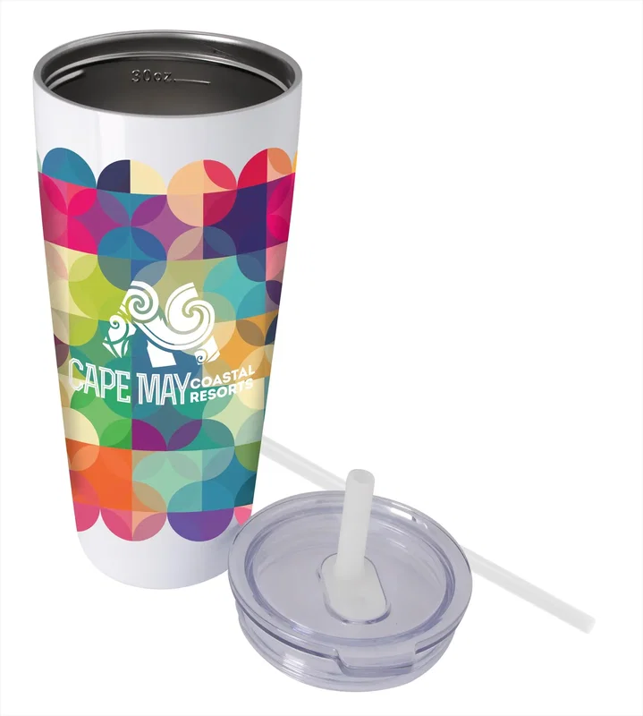 Koozie® Built-in Straw Vacuum Tumbler - 30 oz. — view 3