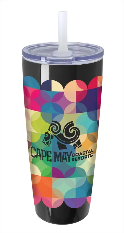 Koozie® Built-in Straw Vacuum Tumbler - 30 oz. — view 4