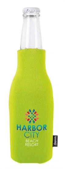 Koozie® Zip-Up Bottle Cooler with Opener