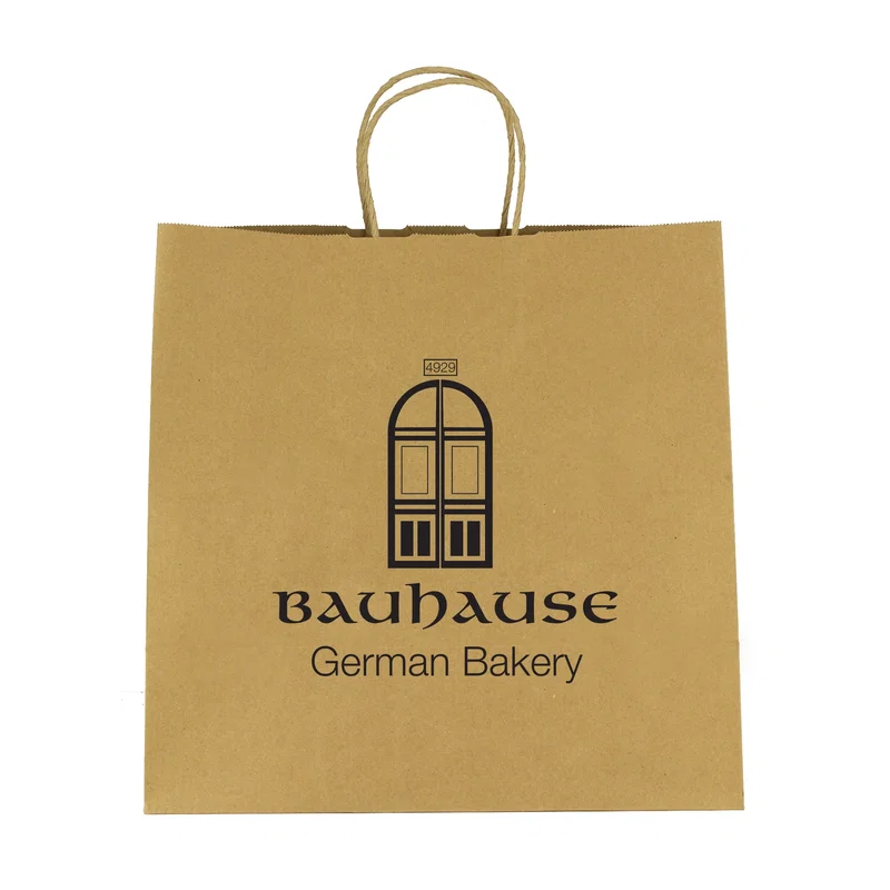 Kraft Paper Brown Shopping Bag - 10" x 10" — view 4