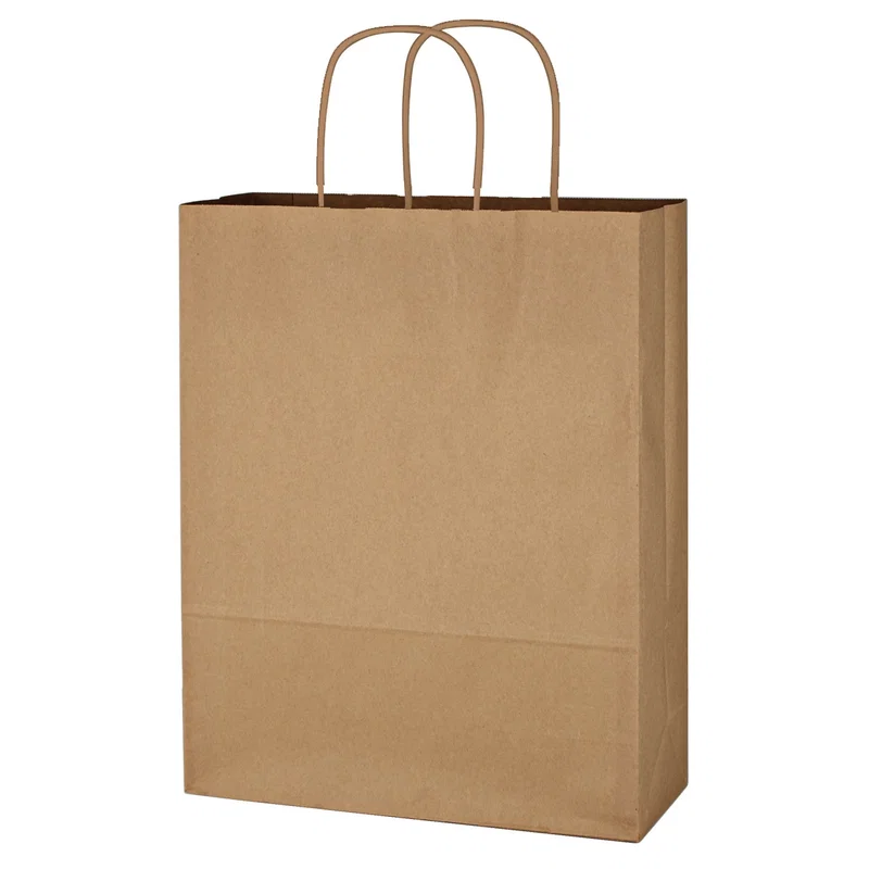 Kraft Paper Brown Shopping Bag - 10" x 13" — view 3