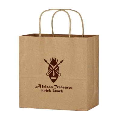 Retail style gift bag with a reinforced folded top edge