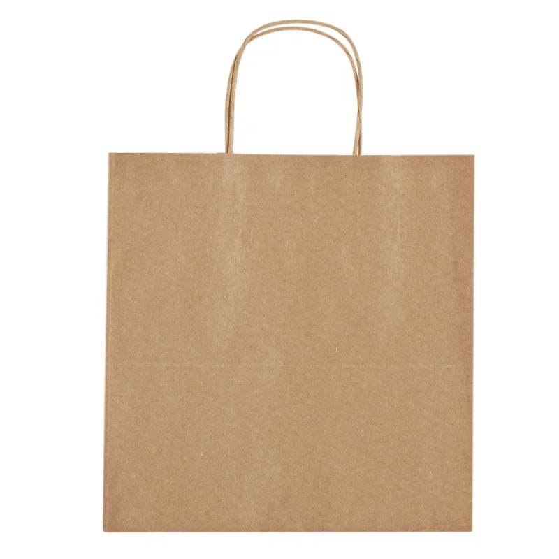 Kraft Paper Brown Shopping Bag - 13" x 13" — view 2