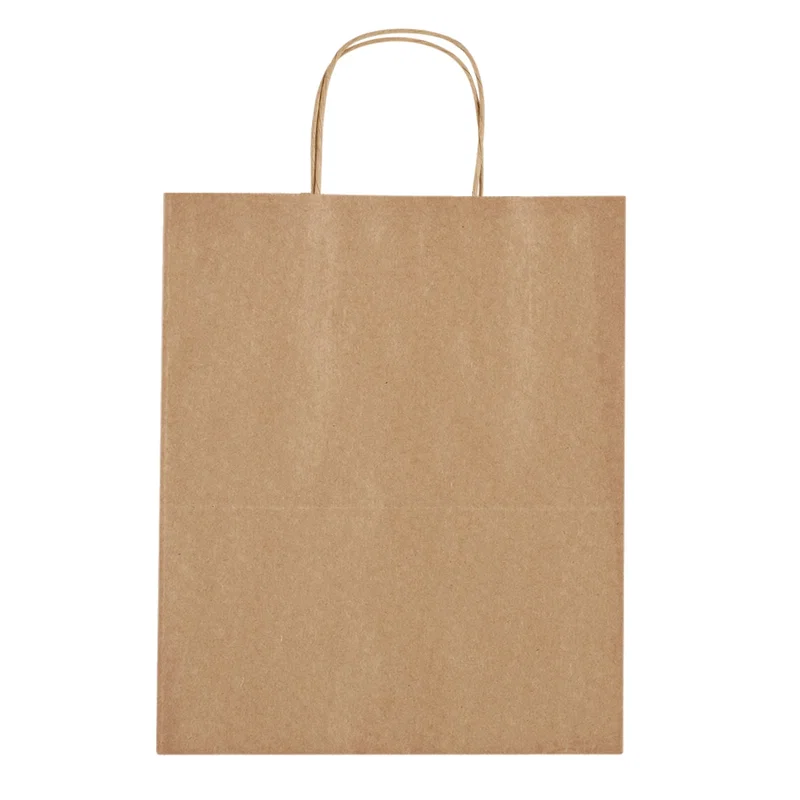 Kraft Paper Brown Shopping Bag - 13" x 17" — view 2