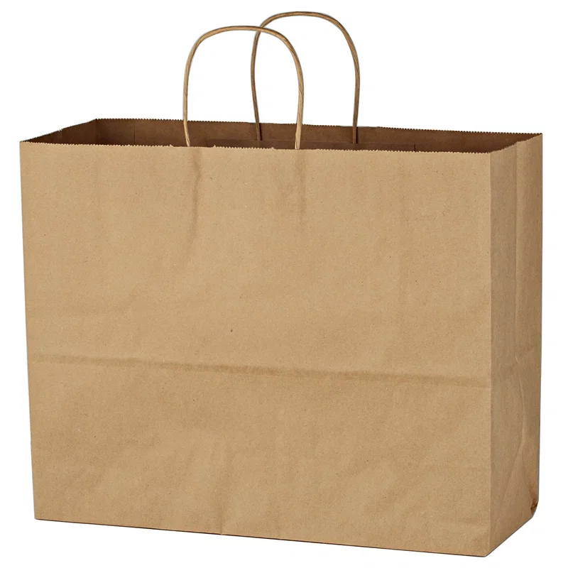 Kraft Paper Brown Shopping Bag - 16" x 12-1/2" — view 3