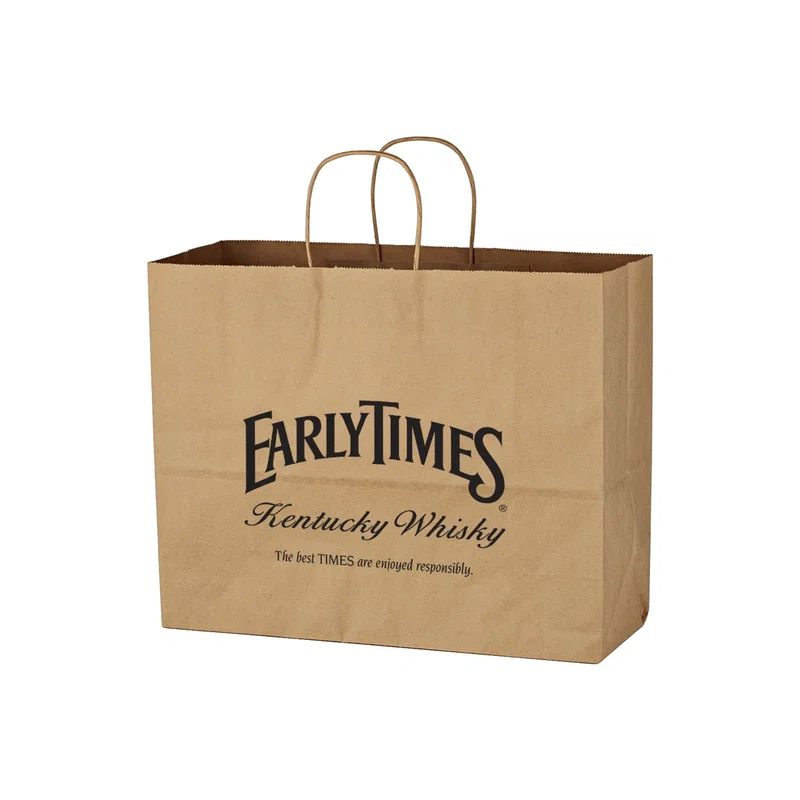 Kraft Paper Brown Shopping Bag - 16" x 12-1/2" — view 4