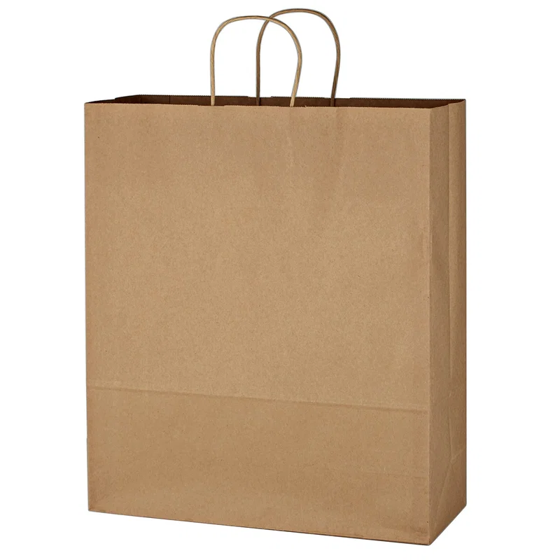 Kraft Paper Brown Shopping Bag - 16" x 19" — view 2