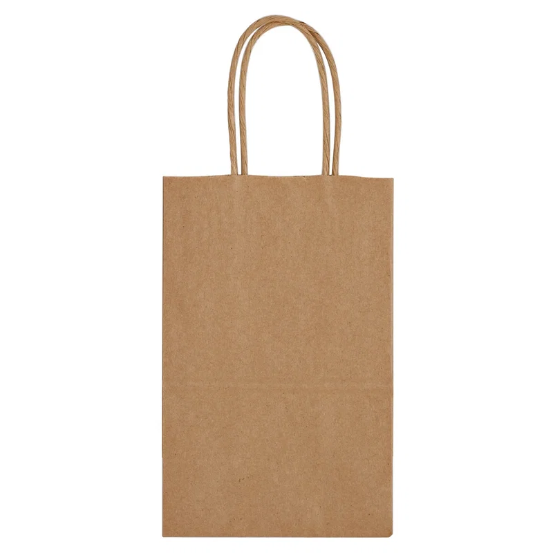 Kraft Paper Brown Shopping Bag - 5-1/4" x 8-1/4" — view 5