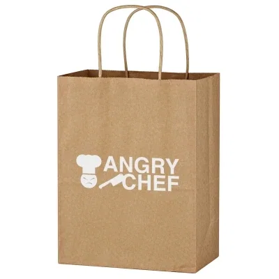 Kraft Paper Brown Shopping Bag - 8" x 10-1/4"