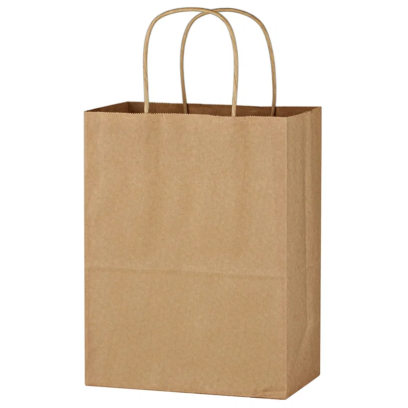 Kraft Paper Brown Shopping Bag - 8" x 10-1/4" — view 3