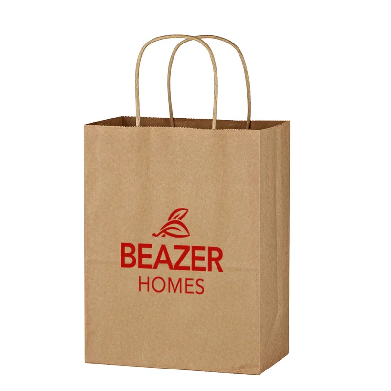 Kraft Paper Brown Shopping Bag - 8" x 10-1/4" — view 4