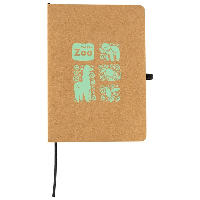 Close-up of the Kraft Recycled Journal's textured recycled cover