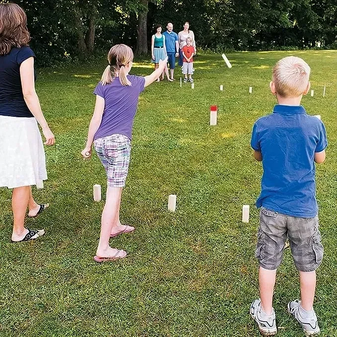 Kubb Game in use