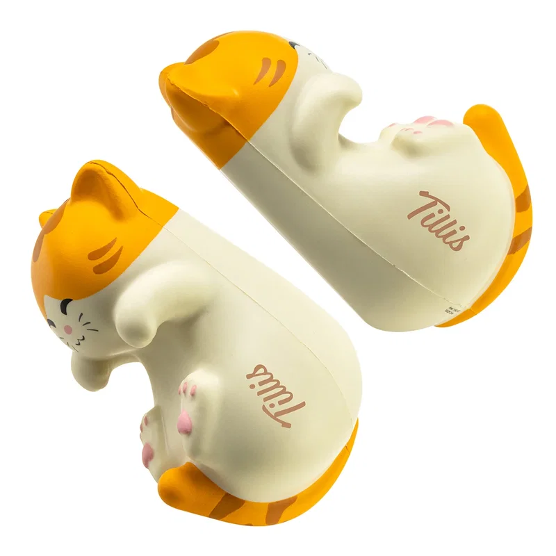 Close-up of the custom Kute Kitty Phone Holder's face and logo imprint area