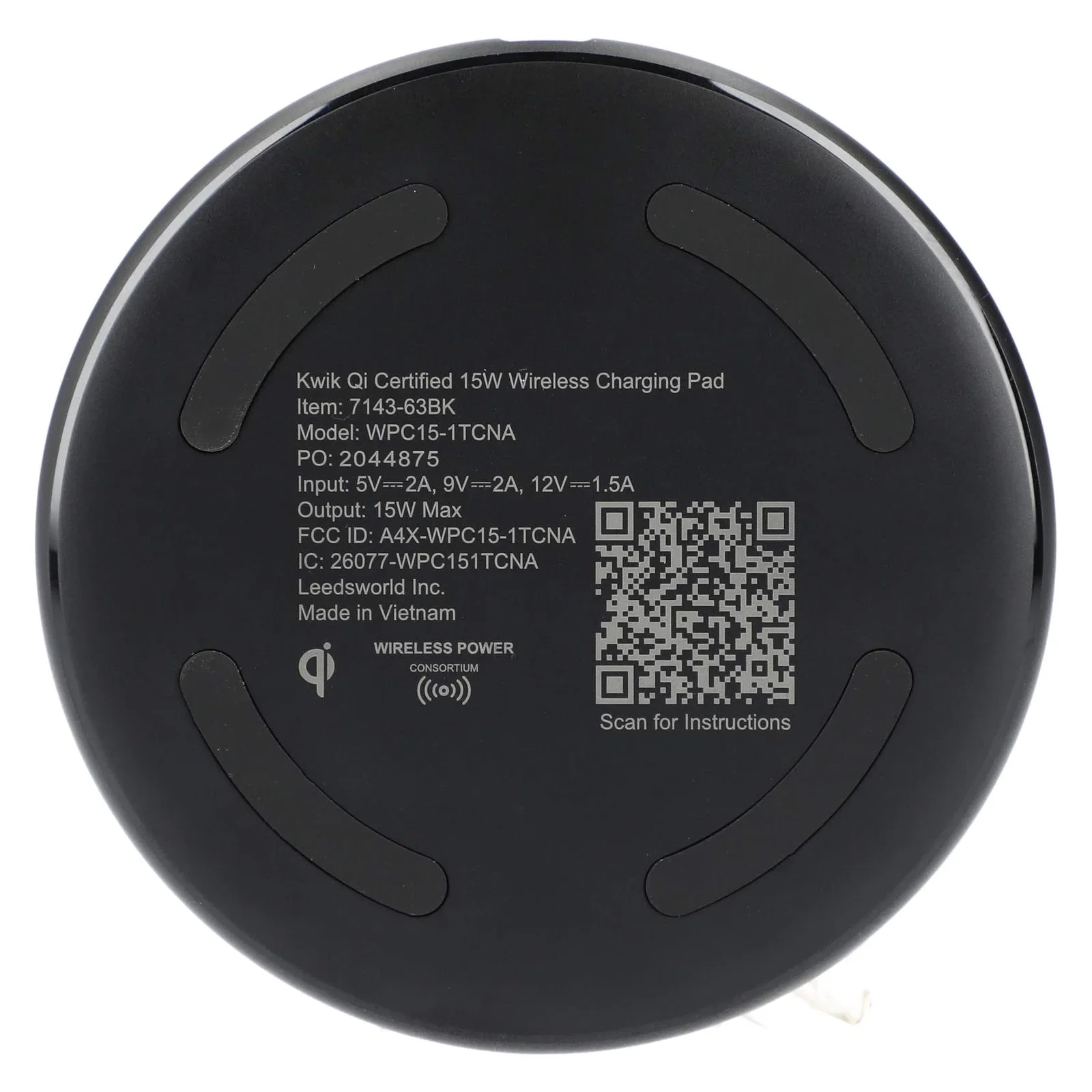 Kwik Qi Certified 15W Wireless Charging Pad — view 12