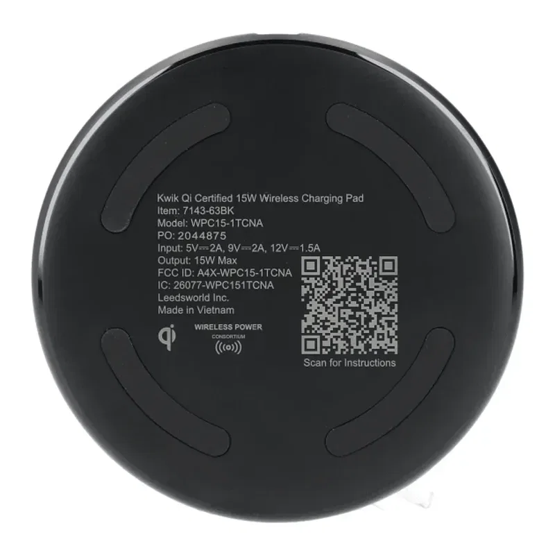 Kwik Qi Certified 15W Wireless Charging Pad — view 5