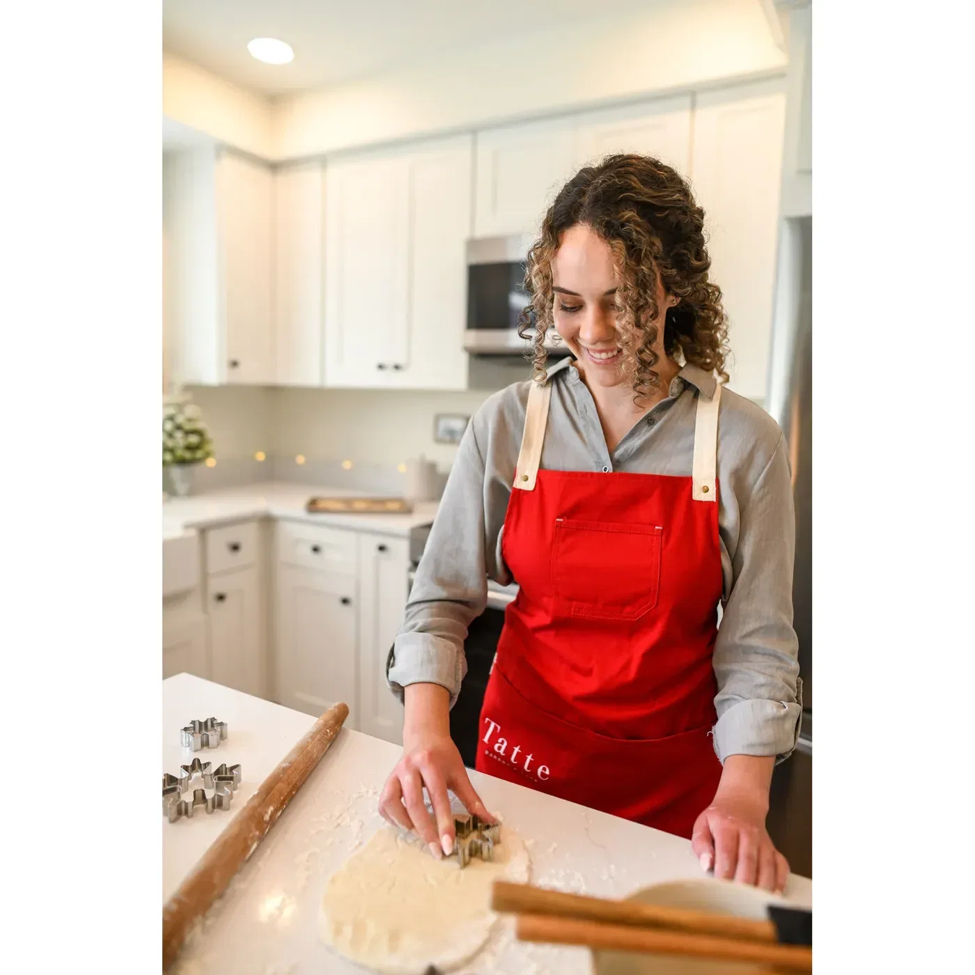 La Cuisine Prep Apron being worn