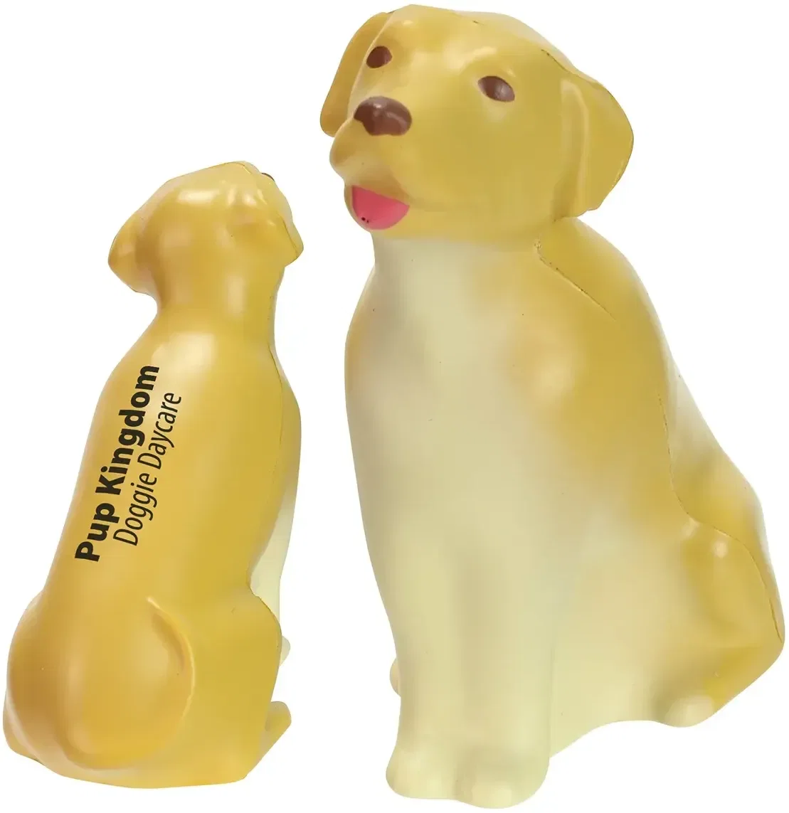 Custom Labrador Stress Reliever, branded lab dog squeeze toy for vet clinics and pet brands, promotional desk giveaway