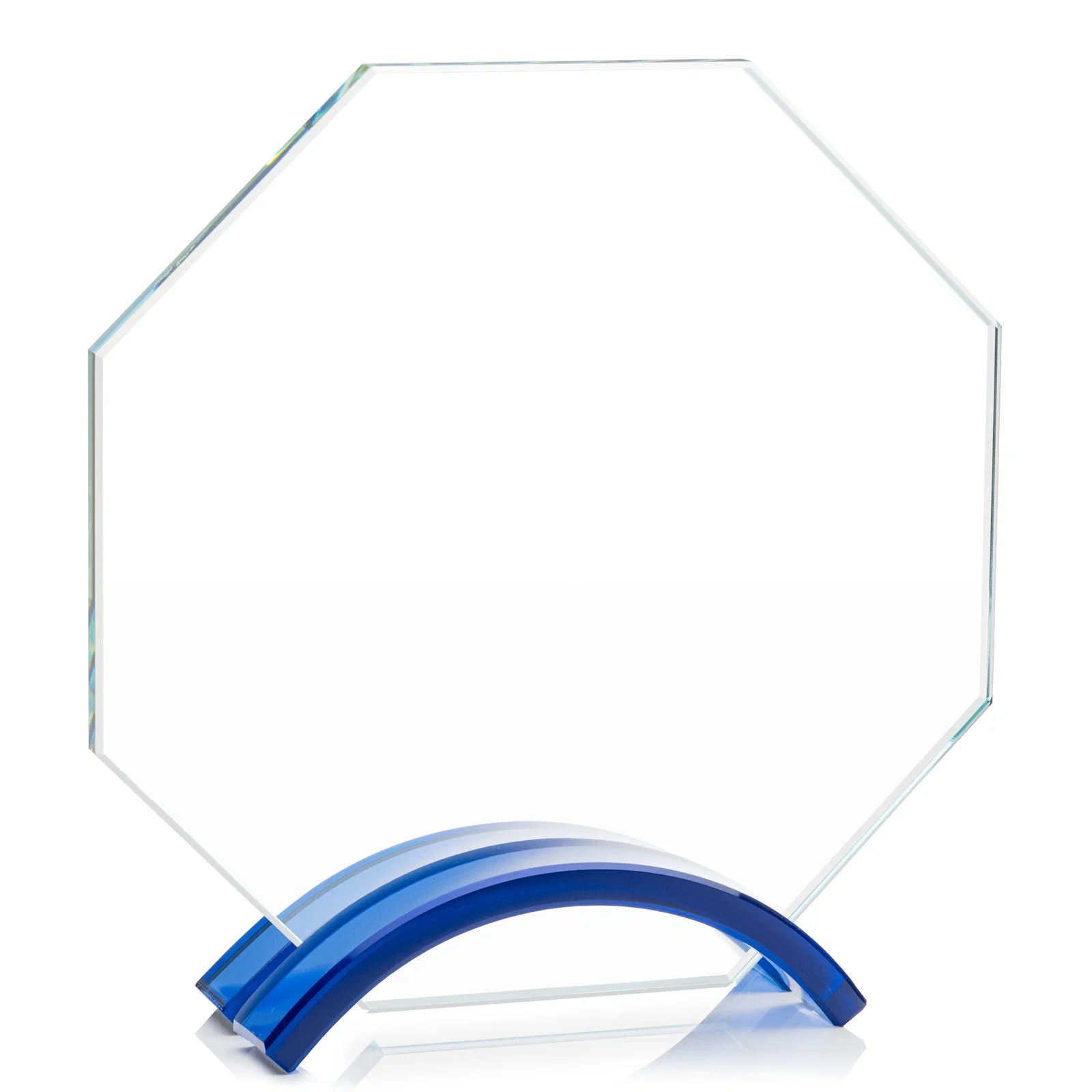 Promotional Starfire Crystal Octagon Award on Arch Base, awards for team milestone celebrations