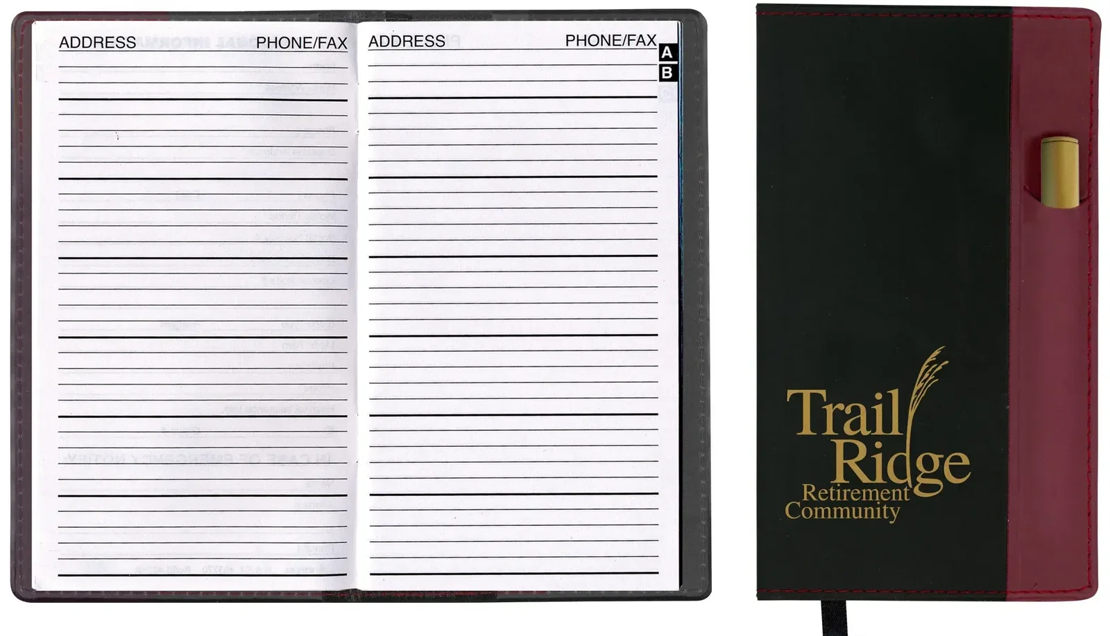 Customized Two-Tone Vinyl Address Book - Lafayette — view 3