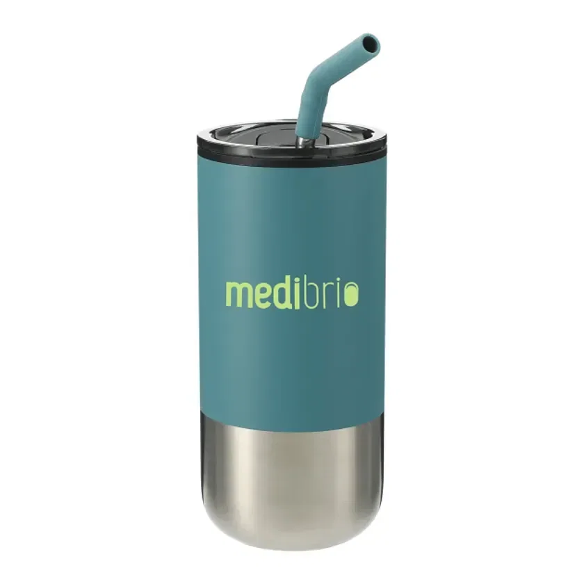 Custom Branded Lagom Insulated Tumbler with Straw - 16oz