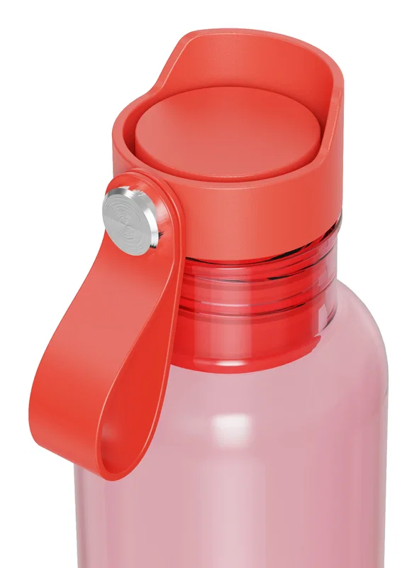 Branded Lagoon 20 oz Bottle held in hand, lifestyle in-use shot
