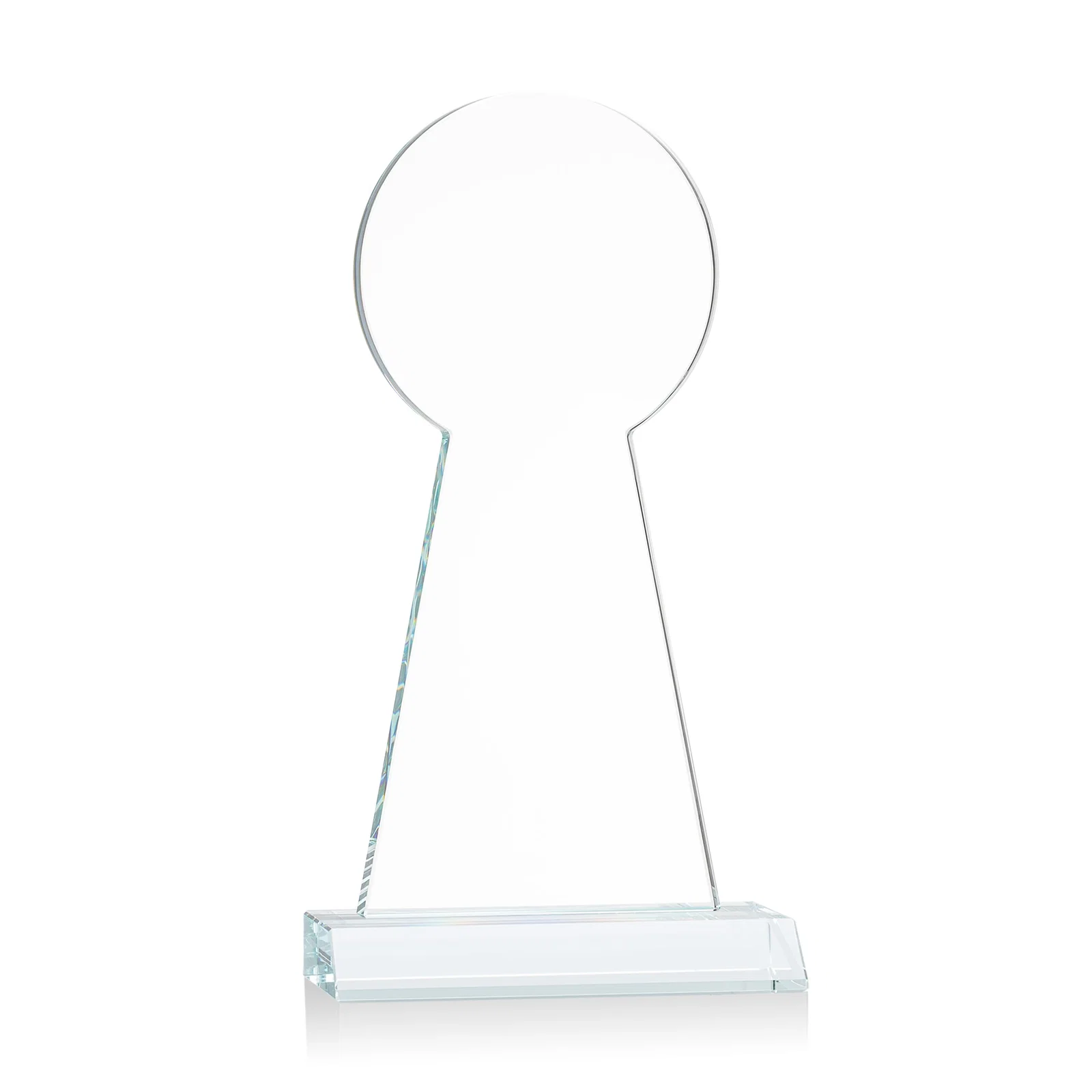 Personalized Starfire Crystal Tower Award With Large Circle Top, with your logo for service anniversary gifts