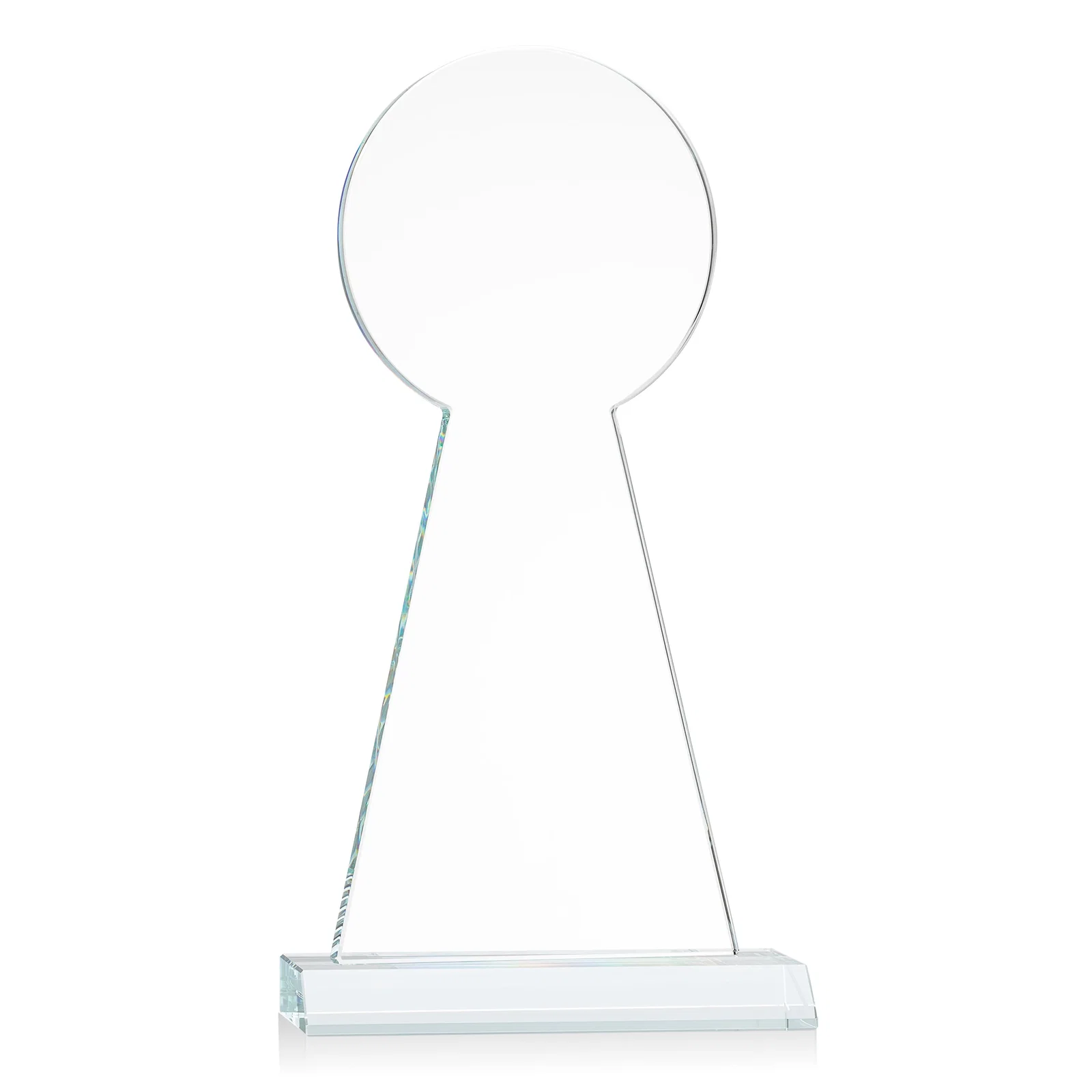 Personalized Starfire Crystal Tower Award With Large Circle Top, with your logo for sales achievement awards
