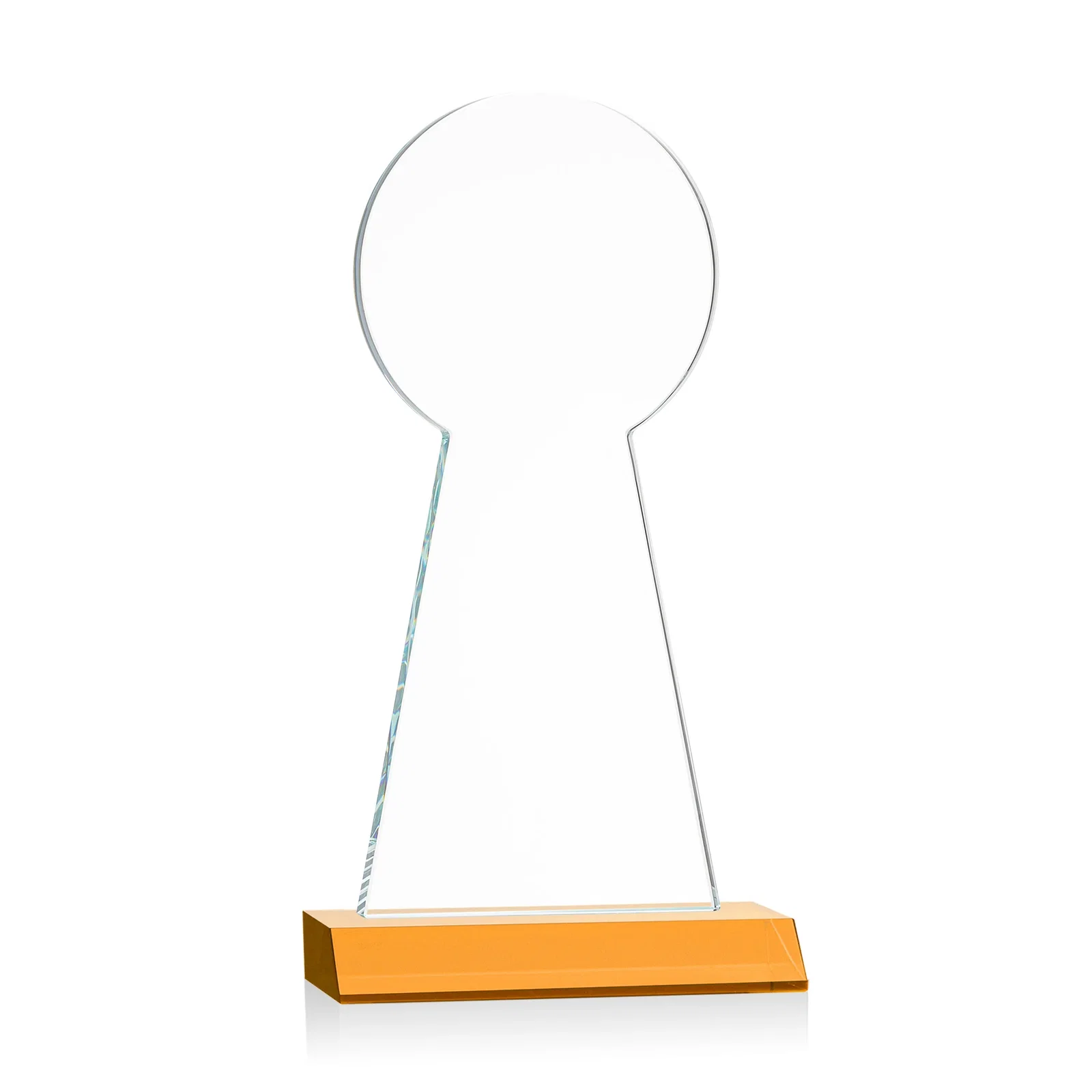 Personalized Starfire Crystal Tower Award With Large Circle Top, with your logo for team milestone celebrations