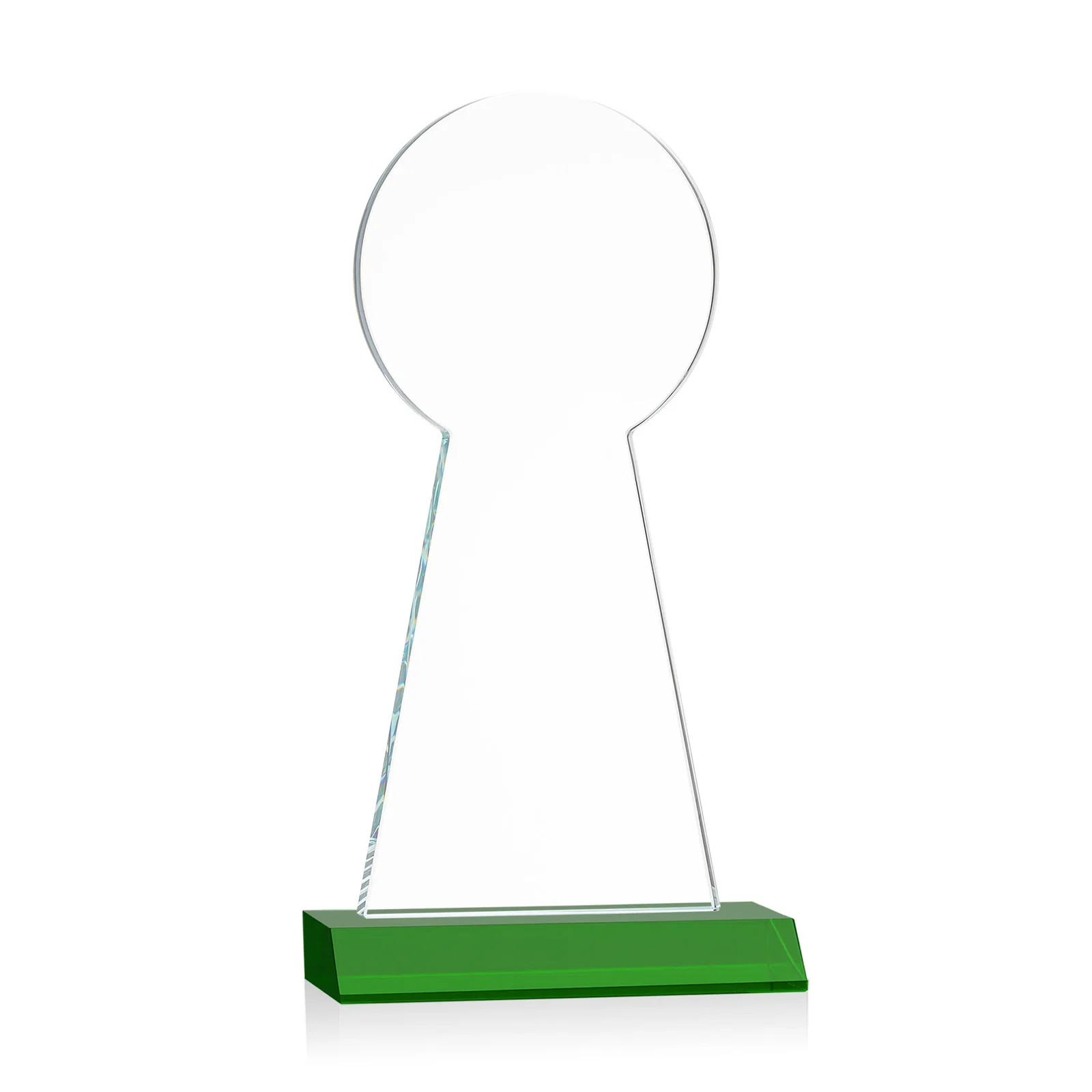Personalized Starfire Crystal Tower Award With Large Circle Top, with your logo for safety achievement programs
